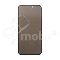 Защитное стекло "Антишпион" для iPhone 15 Pro Max Черный (Закалённое, полное покрытие)