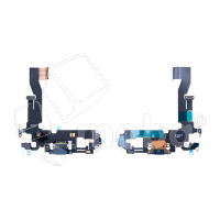 Шлейф для iPhone 12/12 Pro (A2403/A2407) на системный разъем/микрофон Синий - Премиум