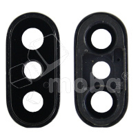 Стекло камеры для iPhone X в сборе с рамкой Черный