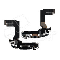 Шлейф для iPhone 13 mini (A2630) на системный разъем/микрофон Черный - Премиум