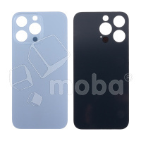 Задняя крышка для iPhone 13 Pro (A2640) Голубой (стекло, узкий вырез под камеру, логотип) - Премиум