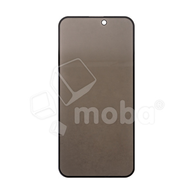 Защитное стекло "Антишпион" для iPhone 15 Pro Max Черный (Закалённое, полное покрытие)