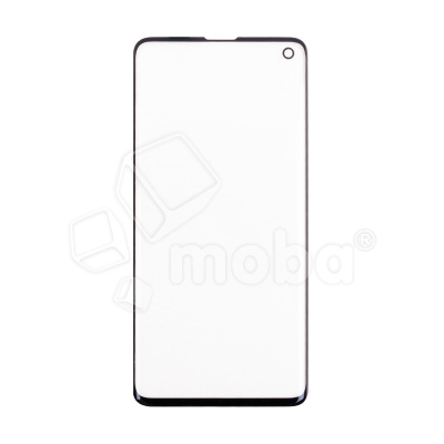 Стекло для переклейки Samsung Galaxy S10 (G973F) в сборе с OCA пленкой Черный - (Feaglet)