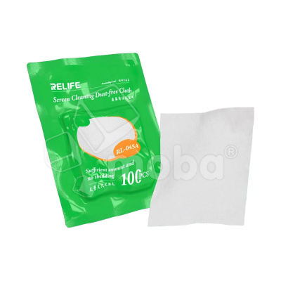 Салфетки для чистки дисплеев Relife RL-045A (10*10см, антистатические, безворсовые, 100 шт.)