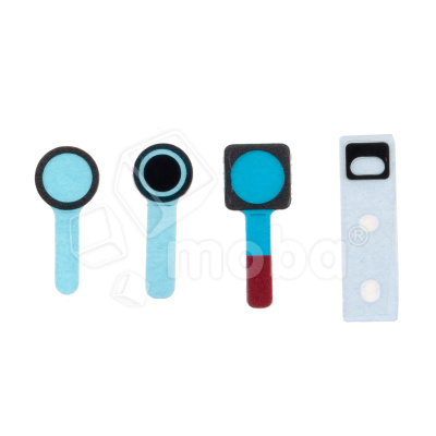 Наклейка (пыльник) передней камеры и датчиков на дисплей для iPhone 14/14 Plus (комплект 4 шт.)