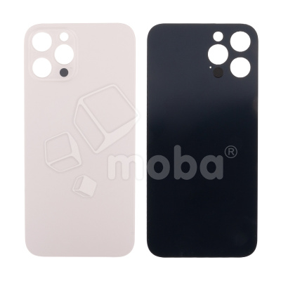 Задняя крышка для iPhone 12 Pro Max (A2411) Золото (стекло, узкий вырез под камеру, логотип) - Премиум