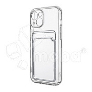 Чехол-накладка для iPhone 13 (с защитой камеры, карманом для карт, прозрачный)