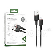 Кабель USB - Type-C Acefast C2-04 (3A, силикон, 1.2 м) Черный