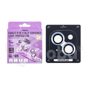 Защитное стекло линзы камеры Remax GL-89 для iPhone 15/15 Plus (комплект 2 шт.) Голубой